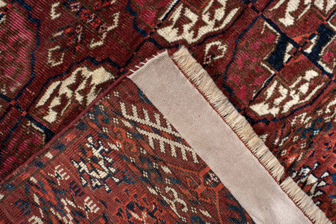 Antique Torkaman Area Rug (3' x 3')